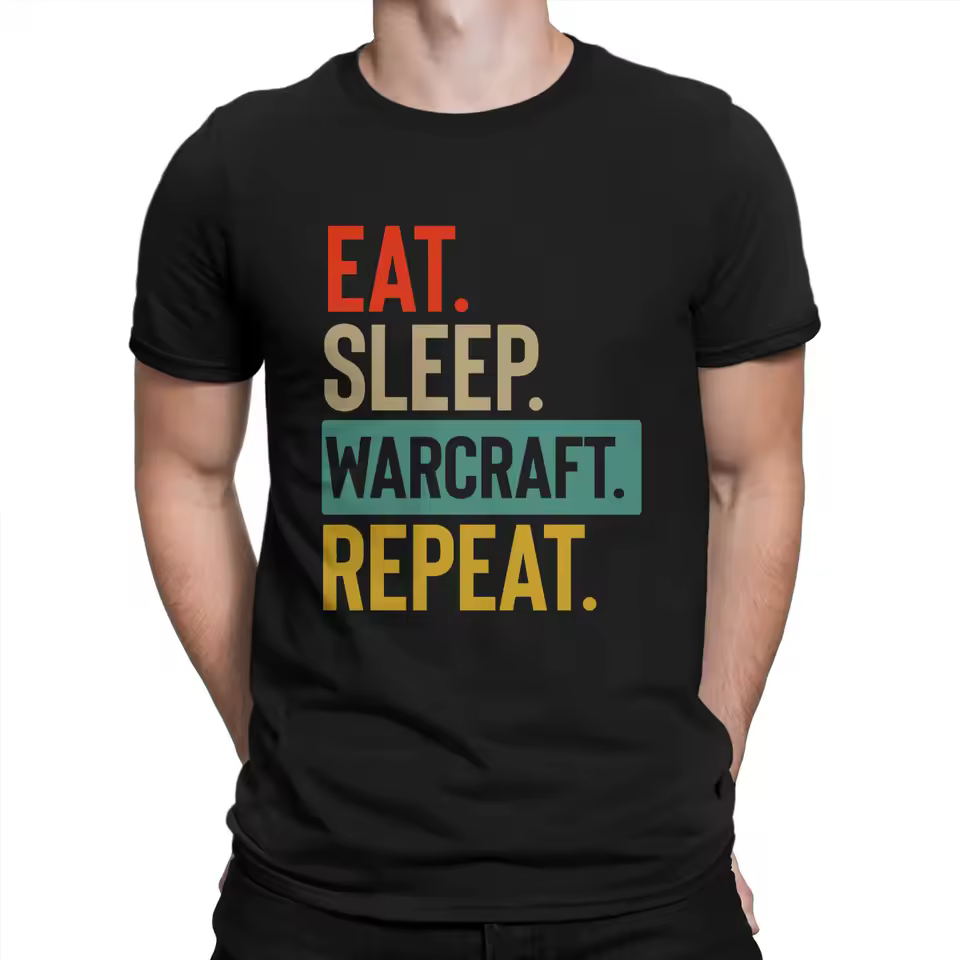 Eat, Sleep, Warcraft, Repeat футболка